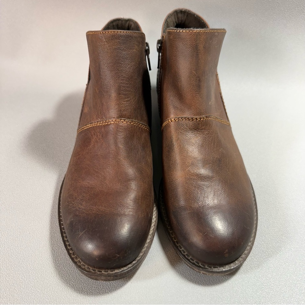 Josef Seibel Sienna 81 Distressed Brown Leather Zip Up Ankle Boots EU39 - Picture 5 of 15